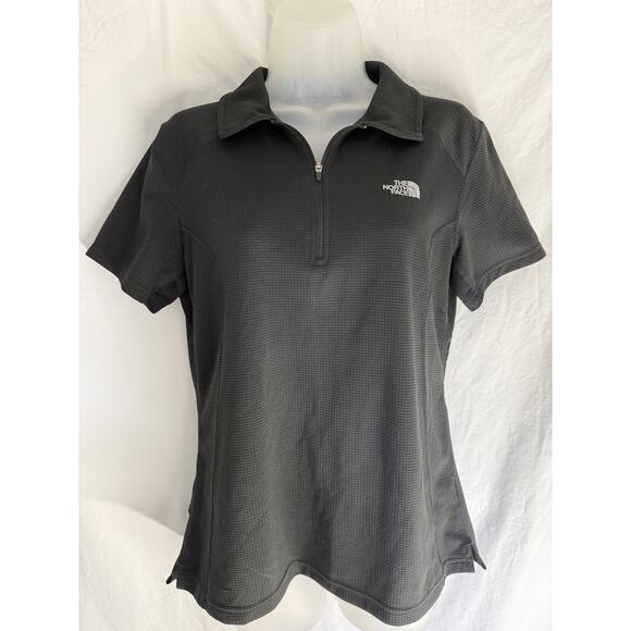 The North Face Women’s Quarter Zip Top Black VaporWick Large - Picture 1 of 5